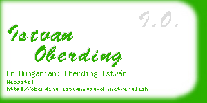 istvan oberding business card